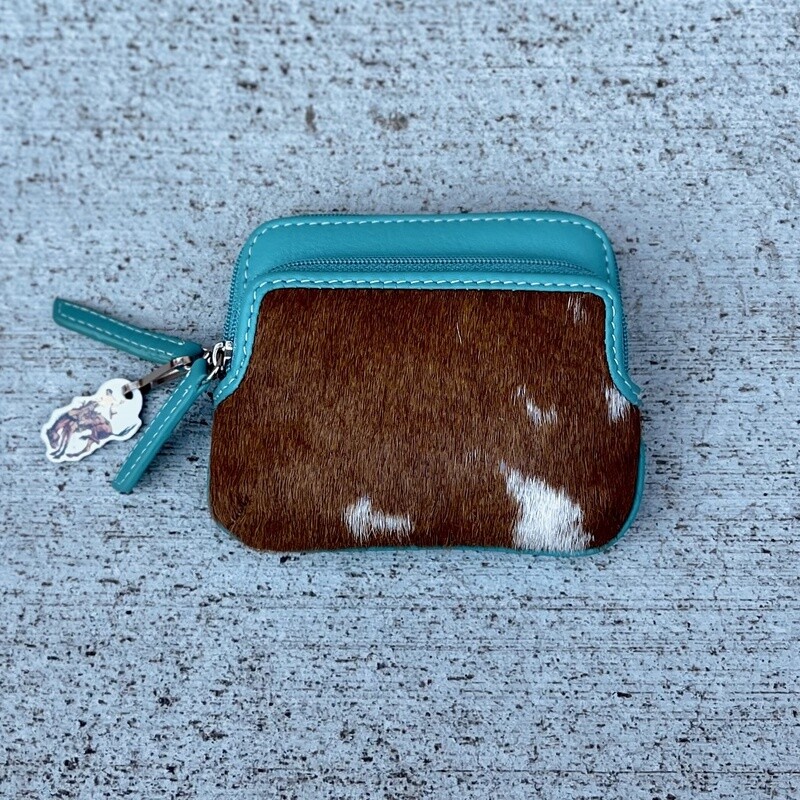 Pendleton Round-Up Turquoise Hair On Coin Purse