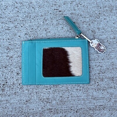 Pendleton Round-Up Turquoise Hair On ID Card Case