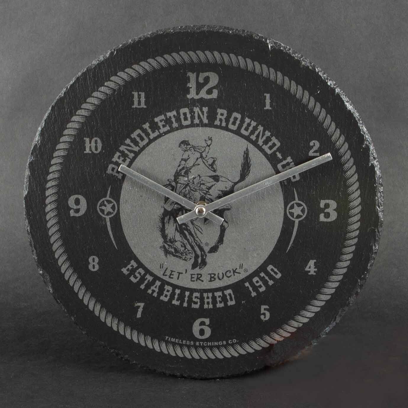 Pendleton Round-Up Slate Clock