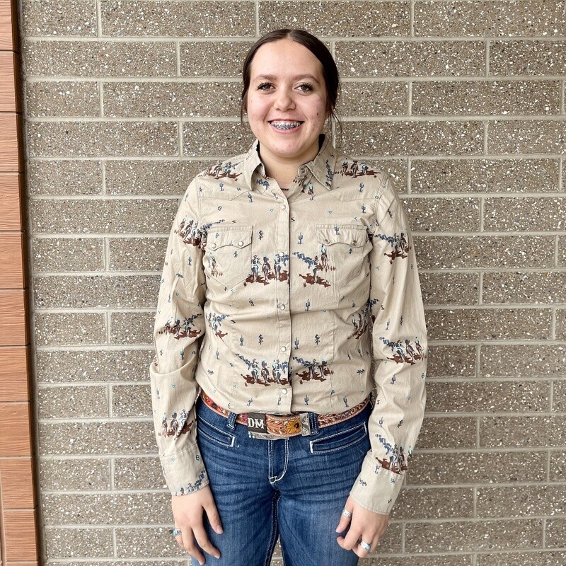 Ladies Roper Pendleton Round-Up Vintage Long Sleeve Snap