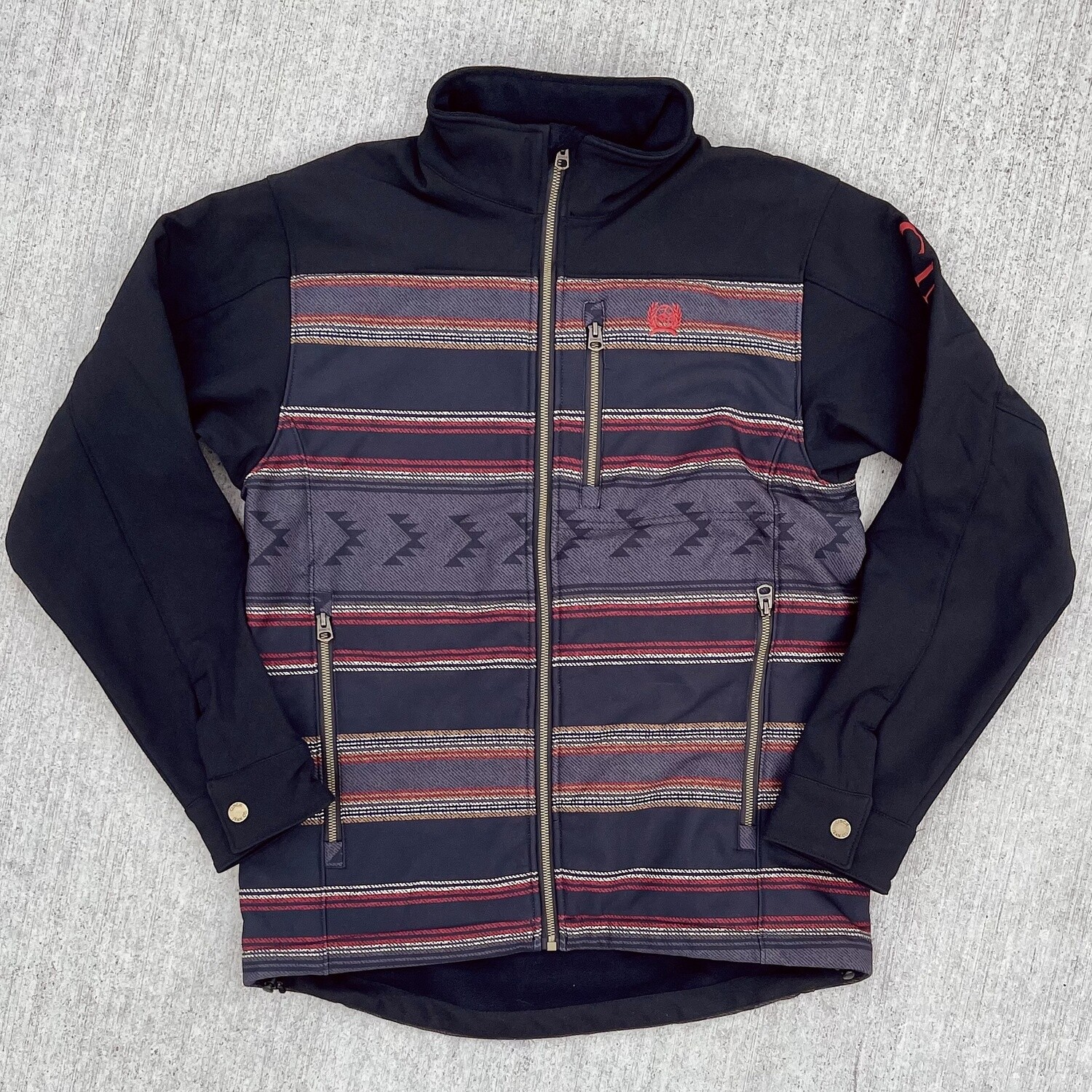 Men&#39;s Cinch Pendleton Round-Up Black/Red Conceal Carry Jacket