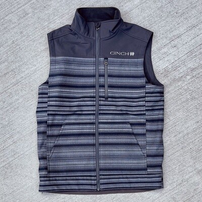 Men's Cinch Pendleton Round-Up Gray Stripe Bonded Vest