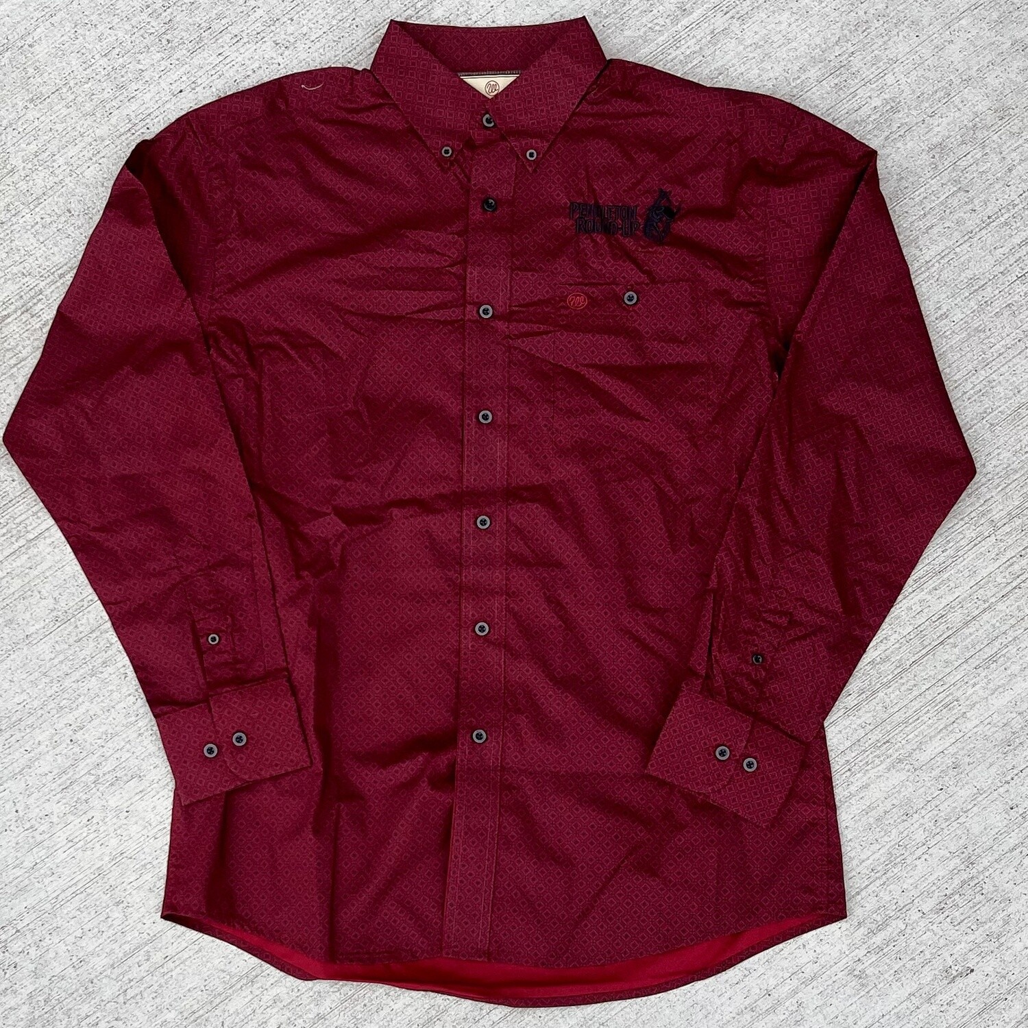 Men&#39;s Wrangler Pendleton Round-Up  Red Diamond Long Sleeve Button Up