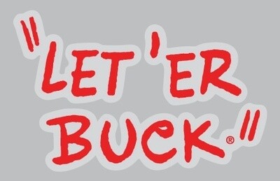 Pendleton Round-Up "Let 'er Buck" Decal - Red