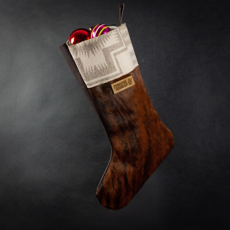 Pendleton Round-Up Cowhide Stocking