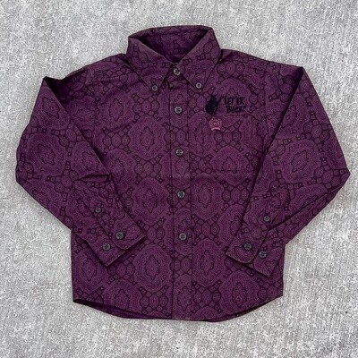 Toddler Cinch Pendleton Round-Up Purple Paisley Long Sleeve Button Up