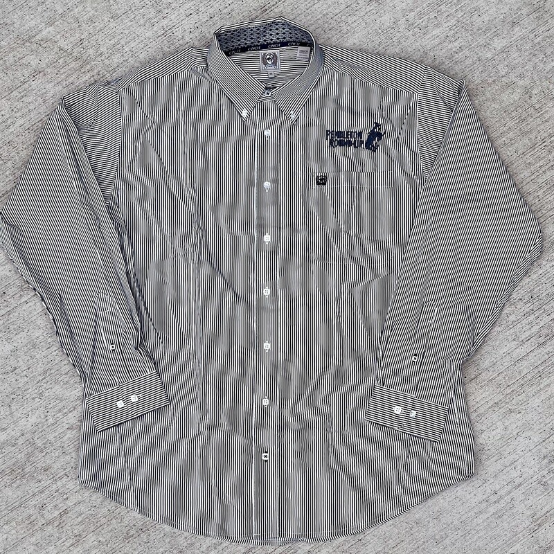 Men&#39;s Cinch Pendleton Round-Up Charcoal Tencel Long Sleeve Button Up