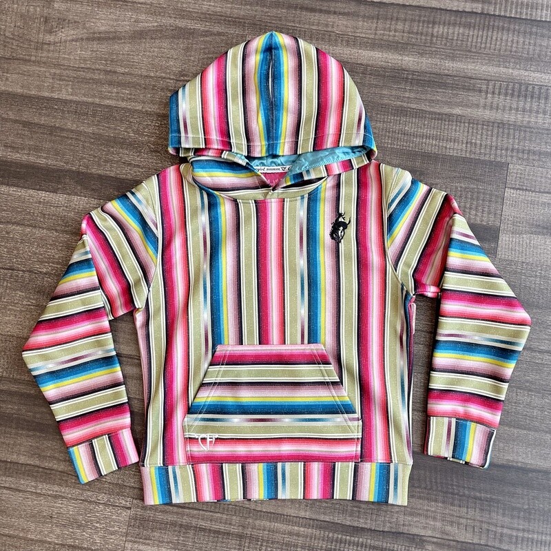 Youth Girls Pendleton Round-Up Pink and Green Serape Hoodie