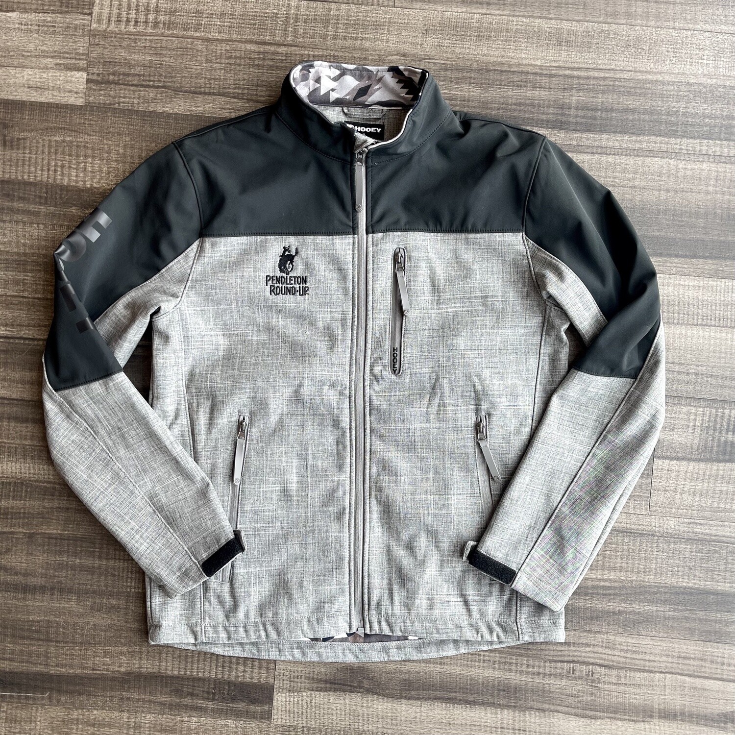 Men&#39;s Hooey Pendleton Round-Up Gray/Black Softshell Jacket