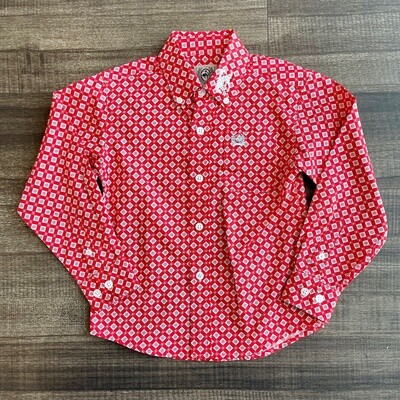 Toddler Cinch Pendleton Round-Up Red Diamond Long Sleeve Button Up