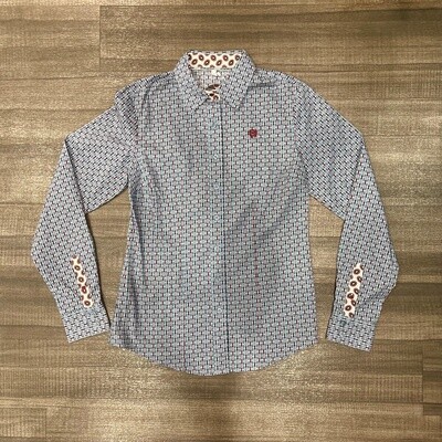 Ladies Cinch Pendleton Round-Up Block Long Sleeve Button Up