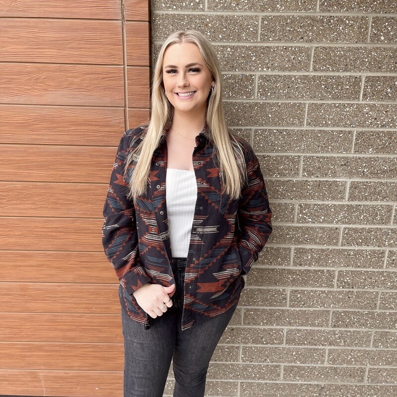 Ladies Outback Pendleton Round-Up Macy Shirt Jacket