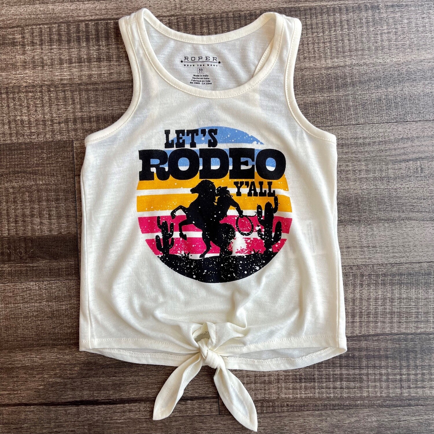 Youth Roper Pendleton Round-Up &quot;Let&#39;s Rodeo Y&#39;all&quot; Tank, size: XS (4/5)