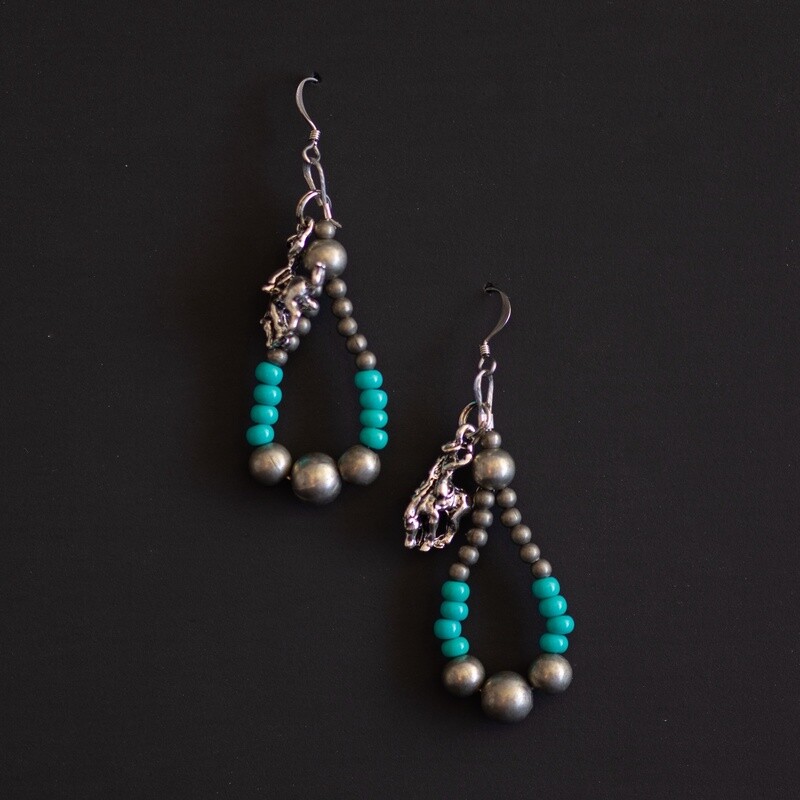 Pendleton Round-Up Faux Navajo Pearl Earrings