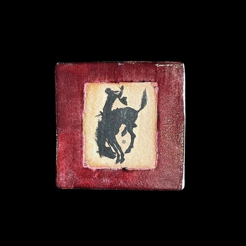 Pendleton Round-Up Pottery Coaster-4x4