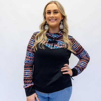 Ladies Roper Pendleton Round-Up Cowl Neck Pullover Sweater