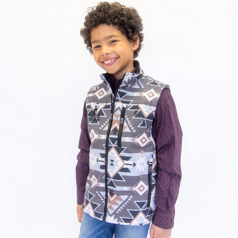 Youth Hooey Pendleton Round-Up Aztec Softshell Vest