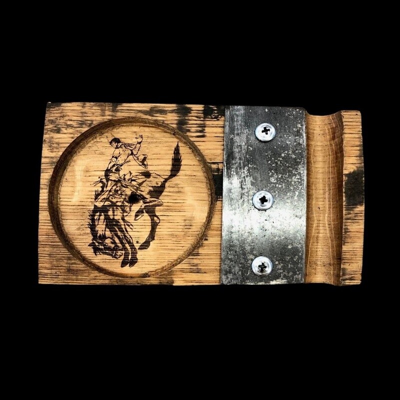 Pendleton Round-Up Barrel Stave Coaster w/ Cigar Holder