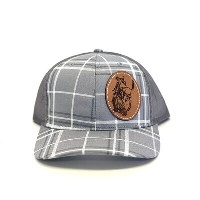 Pendleton Round-Up Plaid Leather Patch Hat