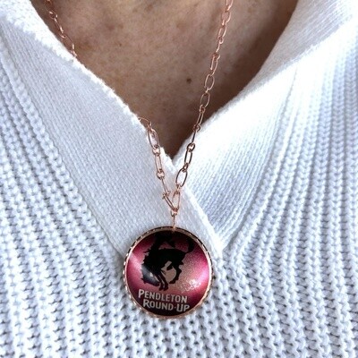 Pendleton Round-Up Pink Ombre Copper Necklace
