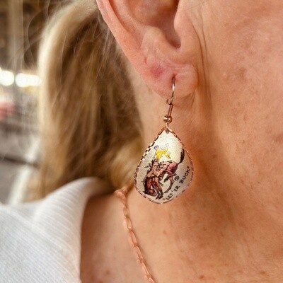 Pendleton Round-Up Teardrop Full Color Copper Earrings
