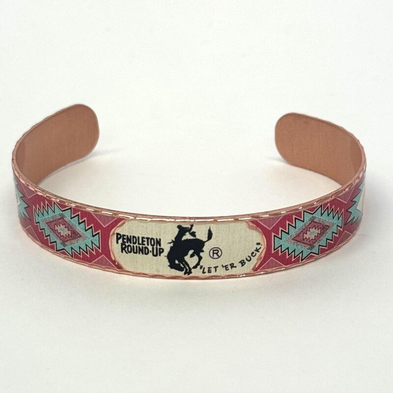 Pendleton Round-Up Southwest Bronco Copper Bracelet