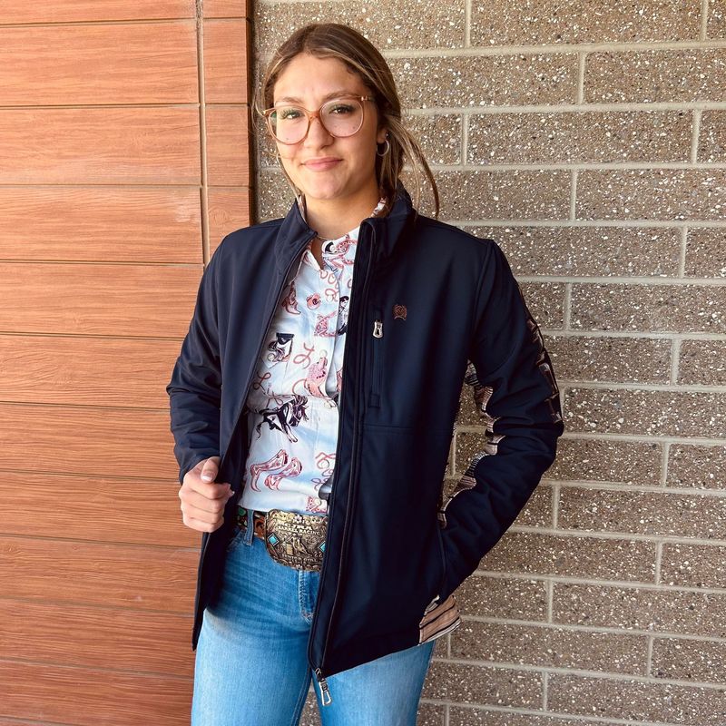 Ladies Cinch Pendleton Round-Up Navy Serape Bonded Conceal Carry  Jacket