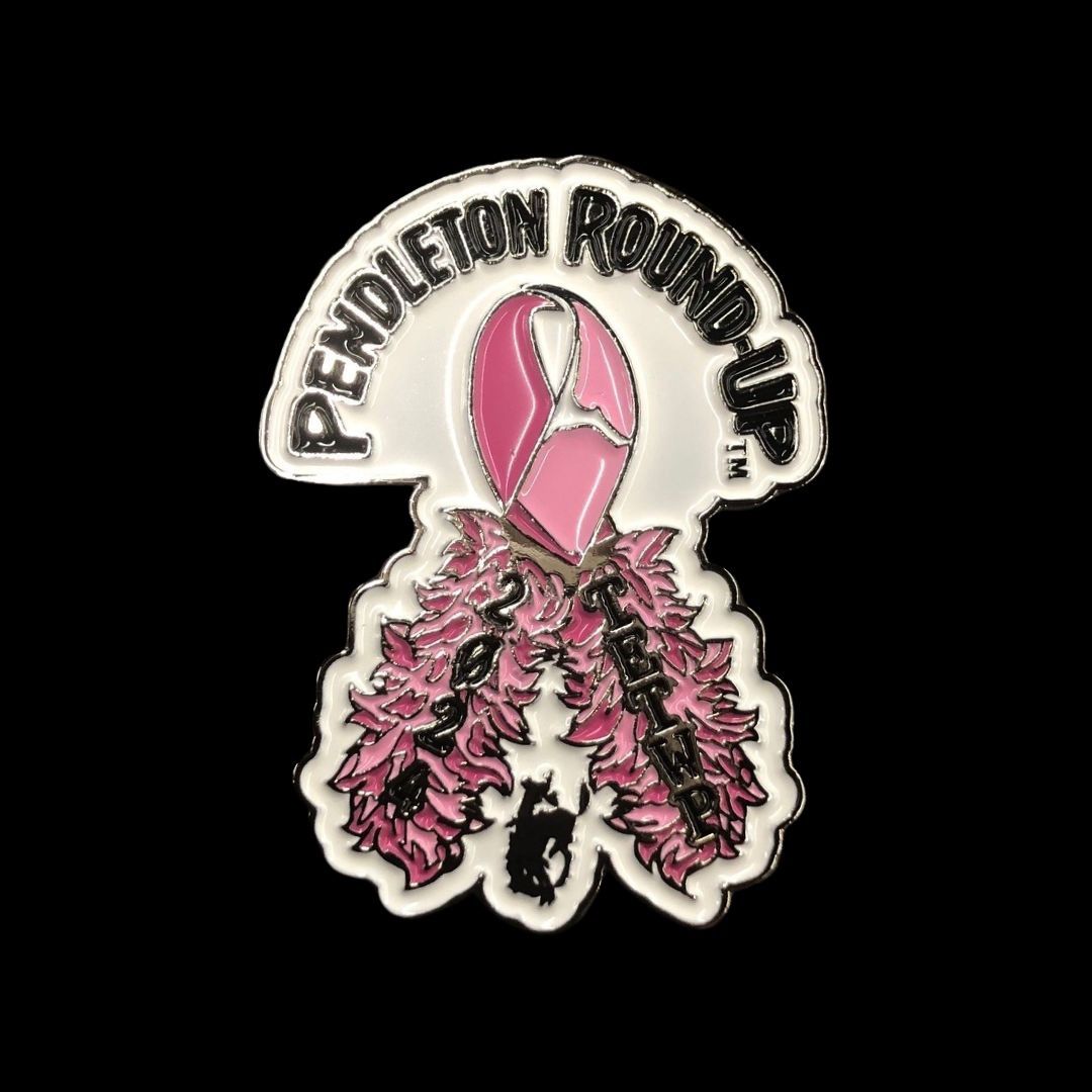 Pendleton Round-Up 2024 Tough Enough To Wear Pink Lapel Pin