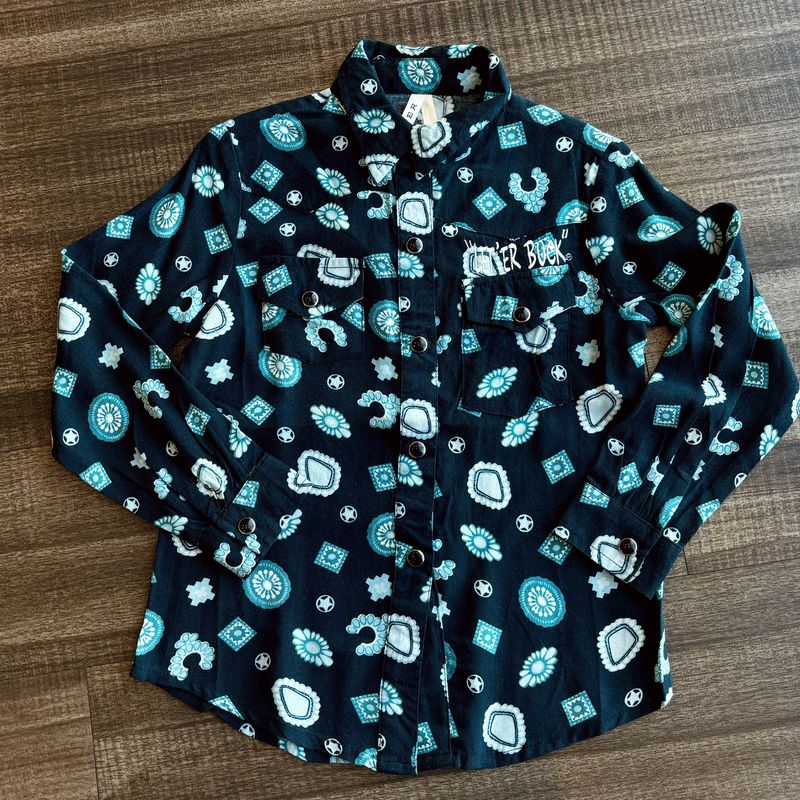 Youth Roper Pendleton Round-Up Jewel Long Sleeve Snap