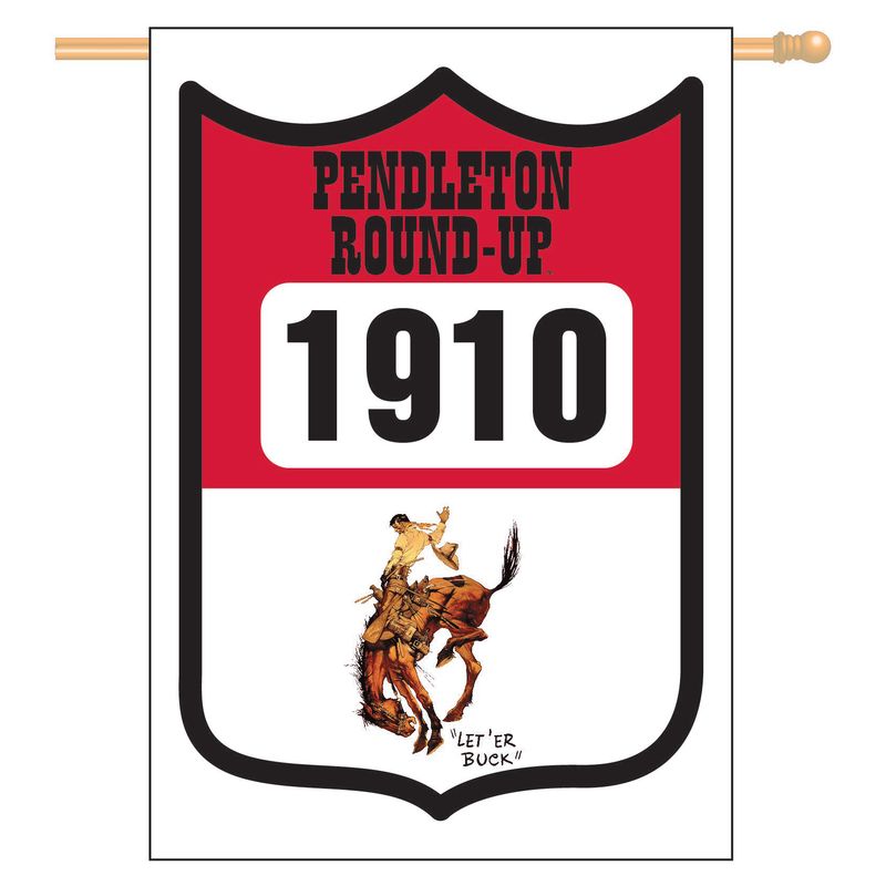 Pendleton Round-Up Vertical Flag