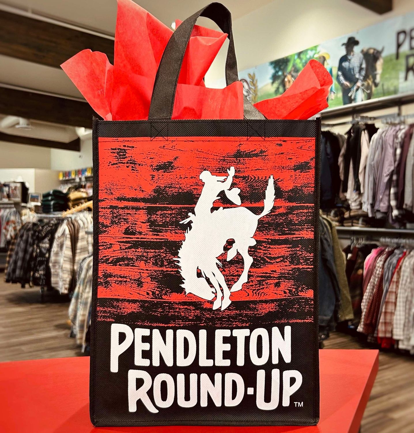 Pendleton Round-Up Barnwood Reusable Tote Bag