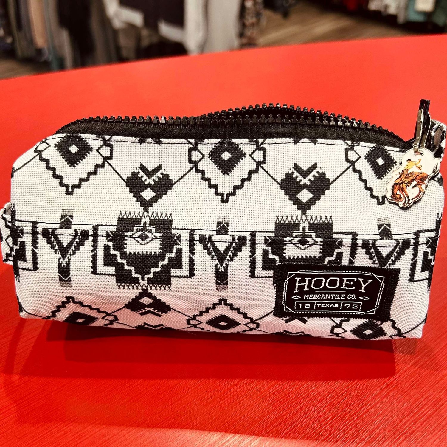 Pendleton Round-Up Hooey Black &amp; White Aztec Pencil Case