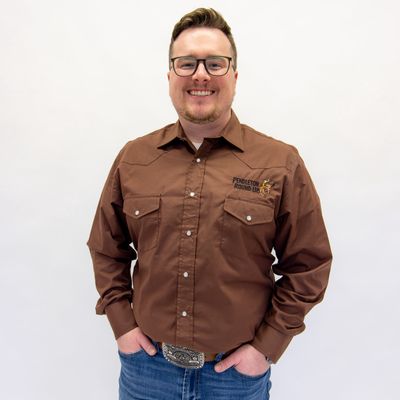 Men's Roper Pendleton Round-Up Brown Long Sleeve Snap