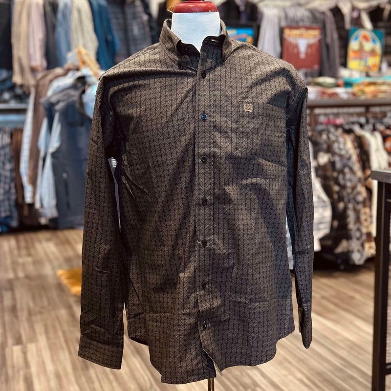 Men&#39;s Cinch Pendleton Round-Up Stone Arrow Long Sleeve Button Up