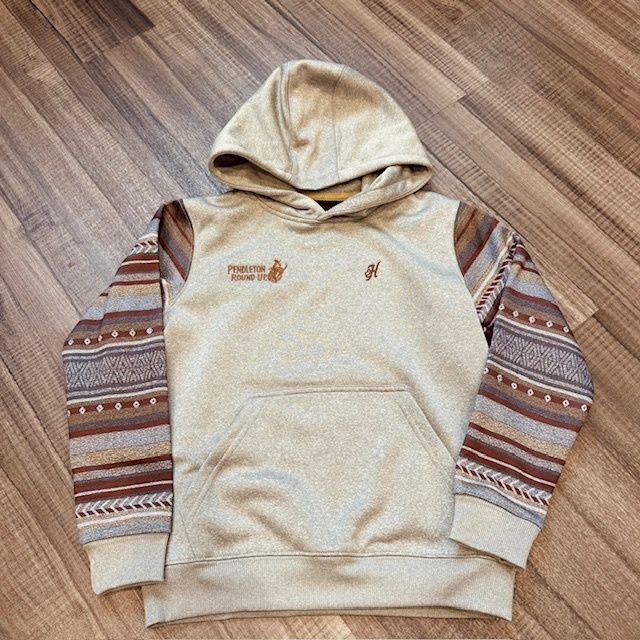 Youth Hooey Pendleton Round-Up Polar Fleece Gray Hoodie