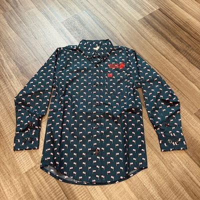 Youth Cinch Pendleton Round-Up USA Long Sleeve Button Up