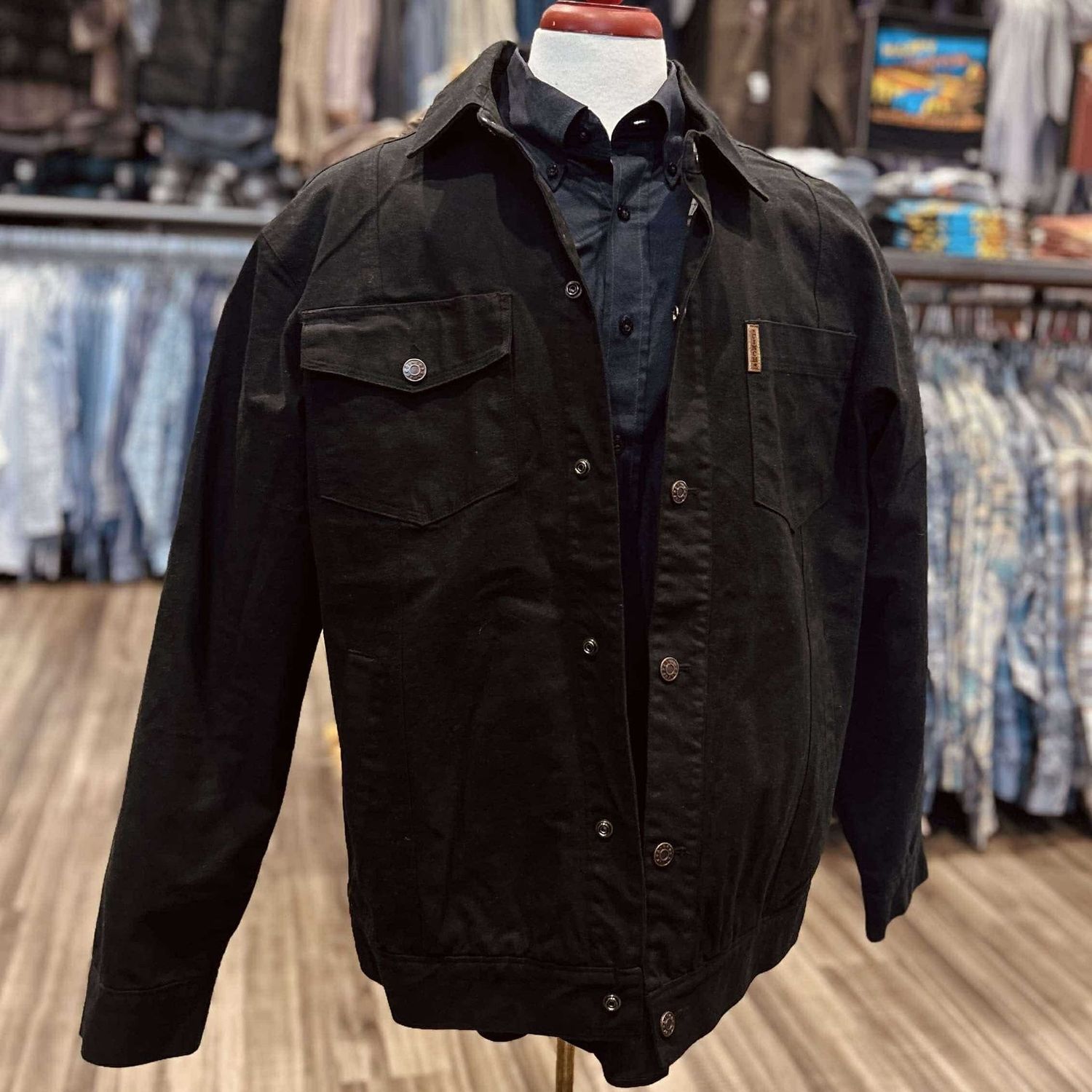 Men’s Cinch Pendleton Round-Up Black Canvas Jacket