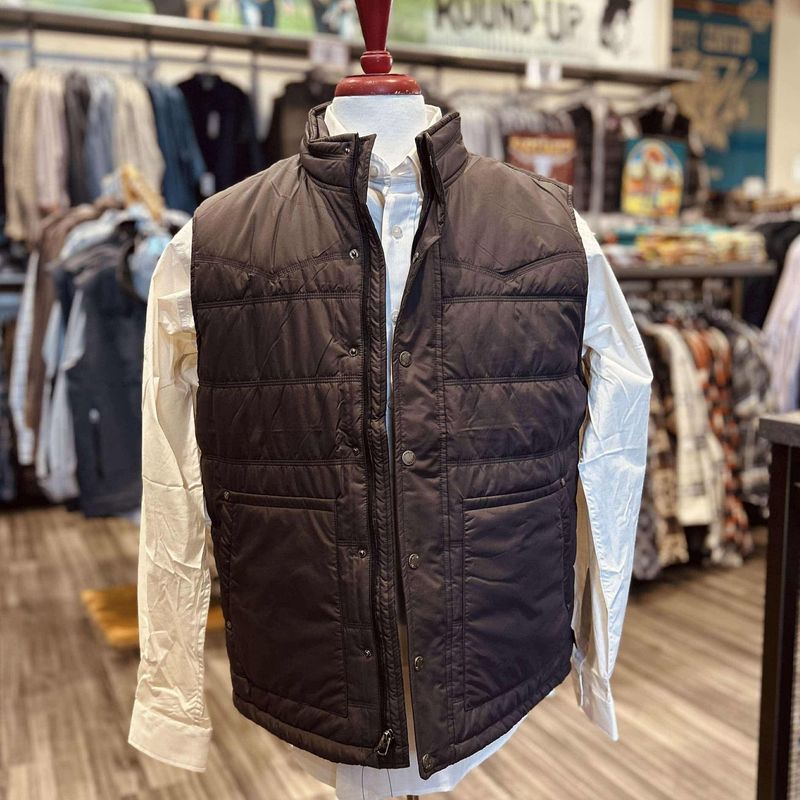 Men&#39;s Cinch Pendleton Round-Up Charcoal Quilted Vest