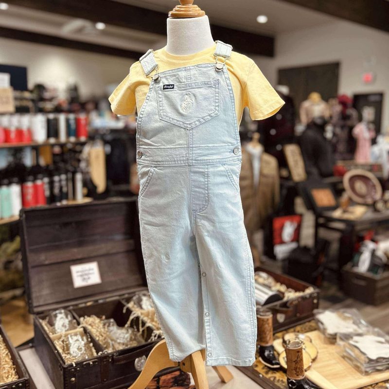 Toddler Wrangler Pendleton Round-Up Railroad Stripe Overalls