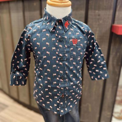 Infant Cinch Pendleton Round-Up USA Long Sleeve Button Up