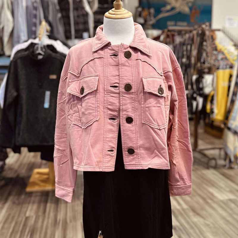 Ladies Roper Pendleton Round-Up Dusty Pink Fleece Jacket