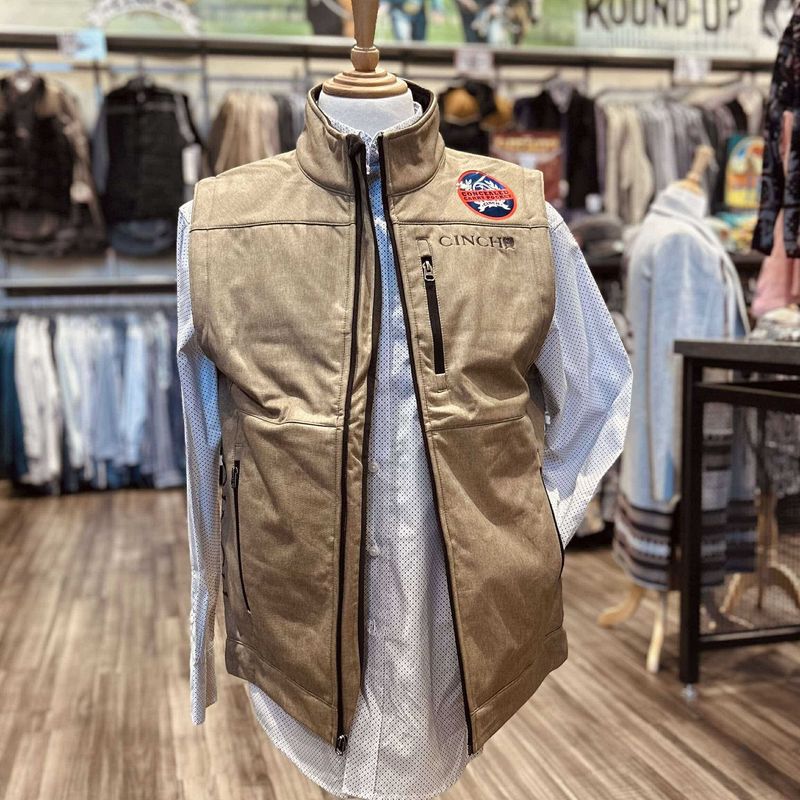 Men&#39;s Cinch Pendleton Round-Up Bonded Conceal Carry Vest - Khaki