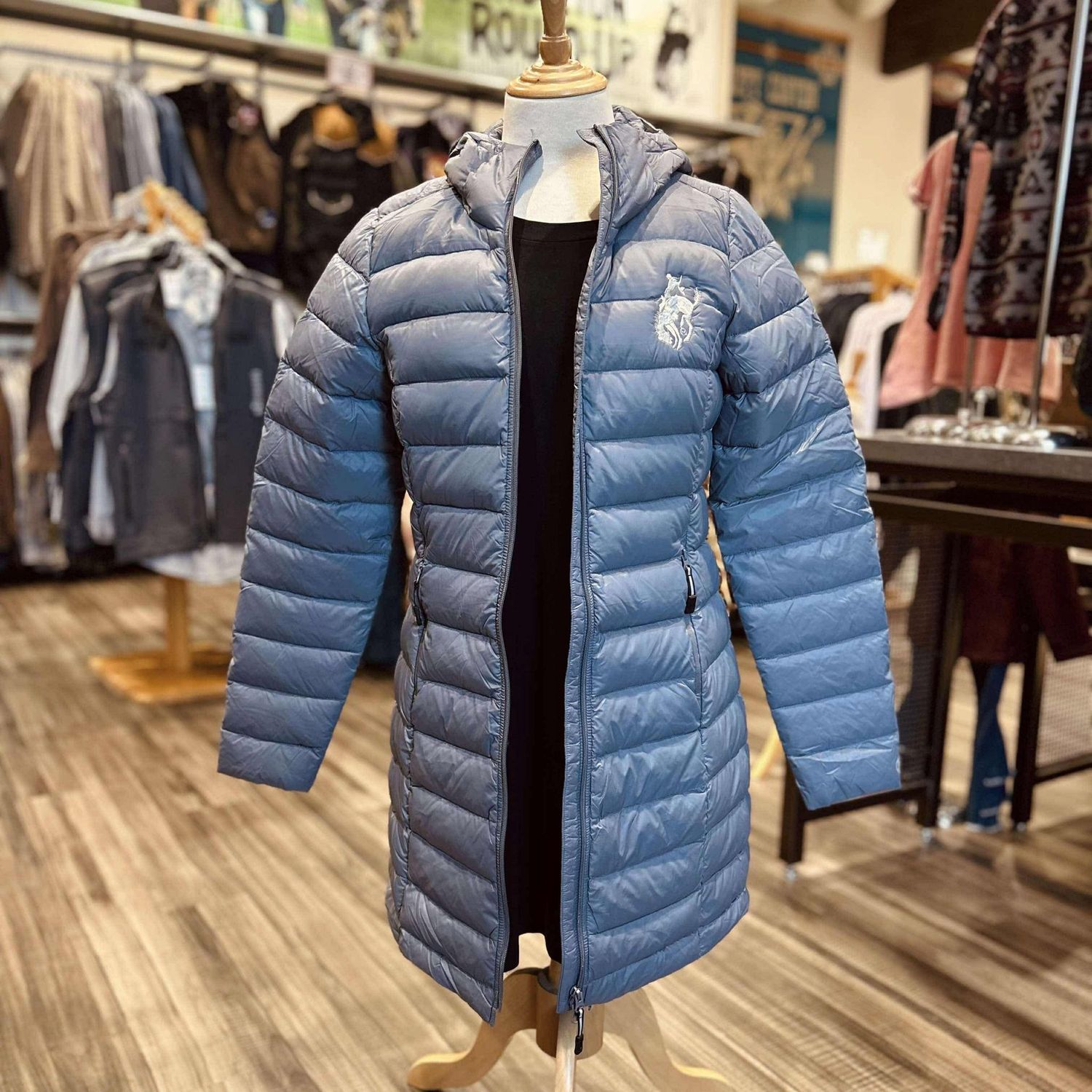 Ladies Roper Pendleton Round-Up Blue Puffer Jacket