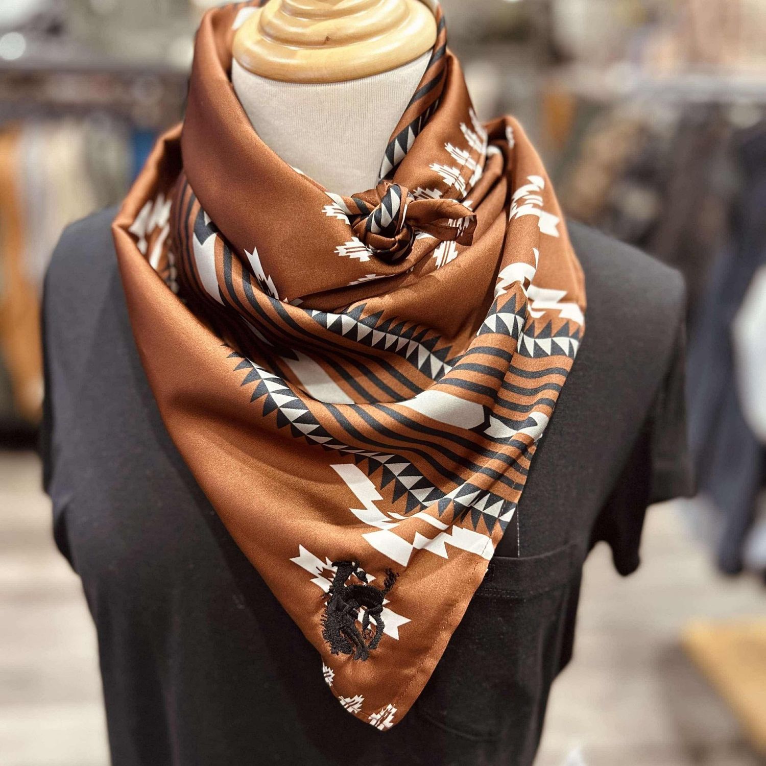 Pendleton Round-Up Cruel Brown Aztec Wild Rag