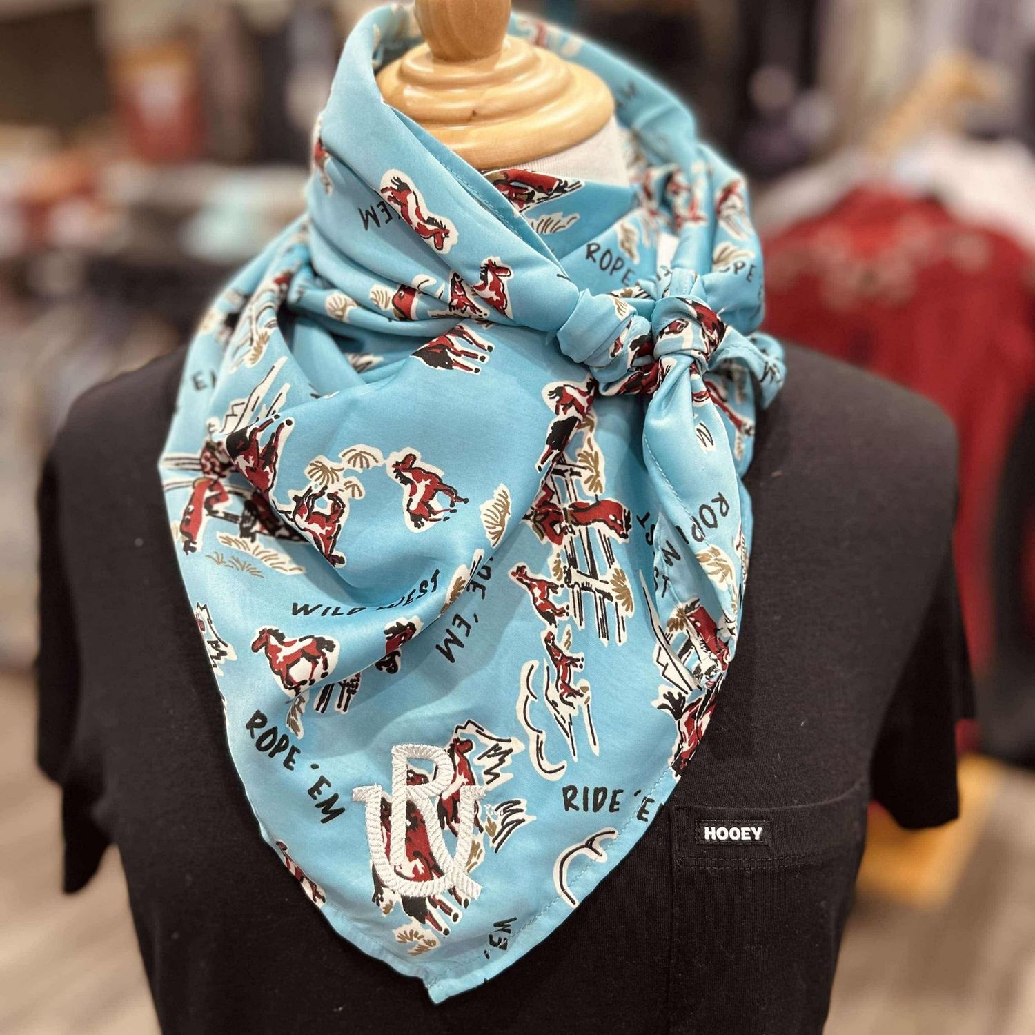 Pendleton Round-Up Turqouise Cruel Wild Rag