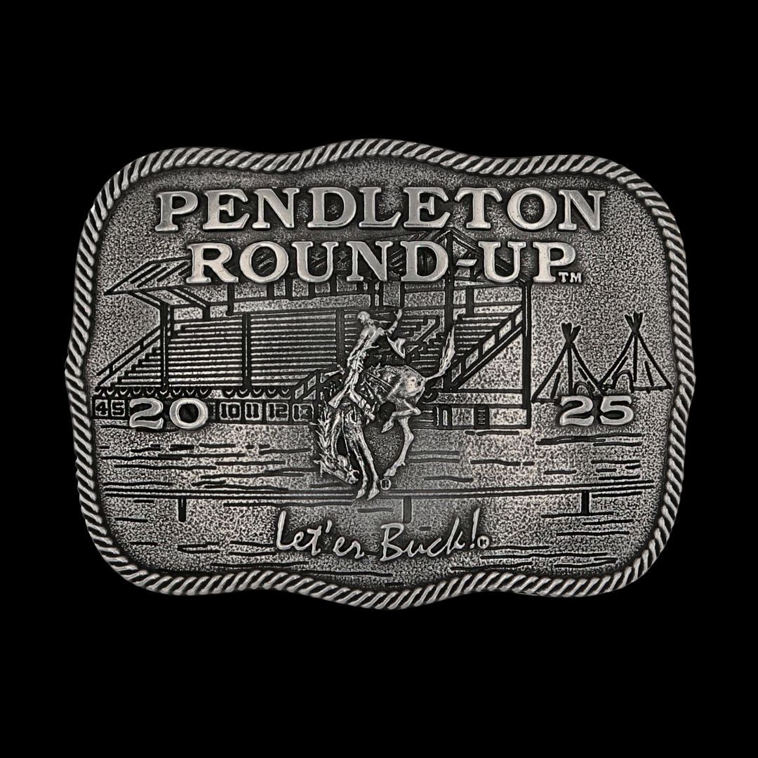 2025 Pendleton Round-Up Pewter Cast Buckle