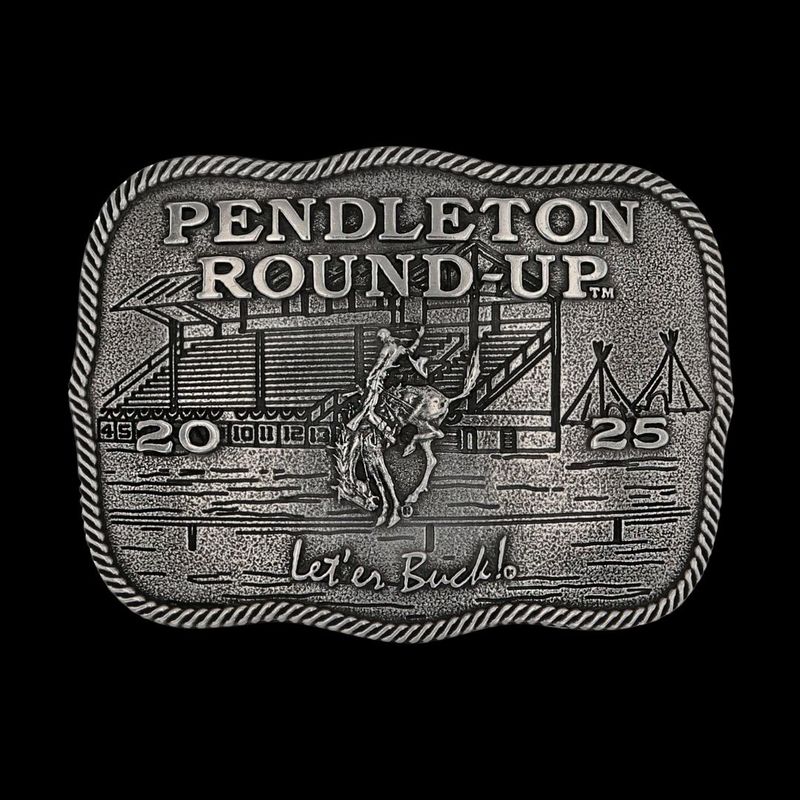 2025 Pendleton Round-Up Pewter Cast Buckle