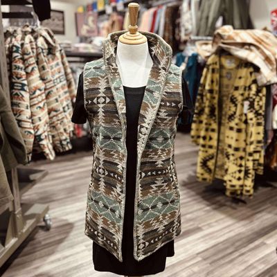 Ladies Outback Pendleton Round-Up Brown Stockard Vest