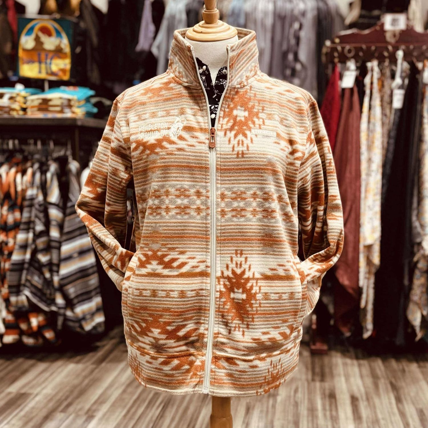 Ladies Cinch Pendleton Round-Up Southwest Fleece Jacket