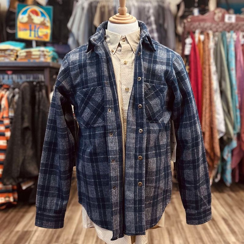 Men&#39;s Outback Pendleton Round-Up Blue Clyde Shirt